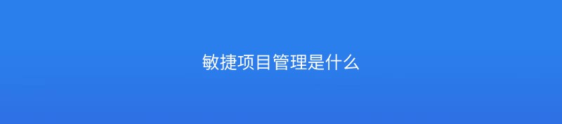 敏捷项目管理是什么