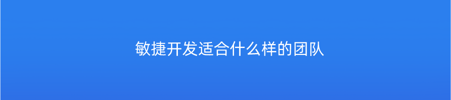 什么样的团队才适合敏捷开发