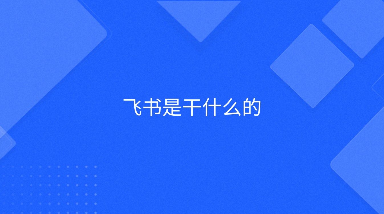 飞书是干什么的