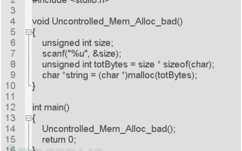 C语言内存分配函数被污染的示例分析