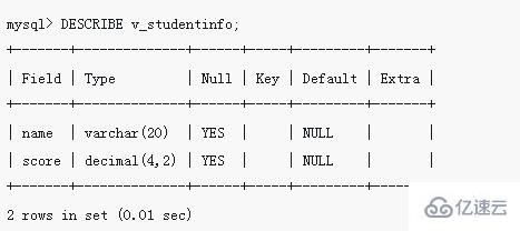 mysql查询视图命令是哪个