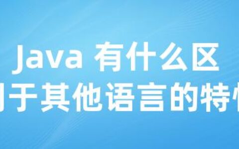 Java 有什么区别于其他语言的特性