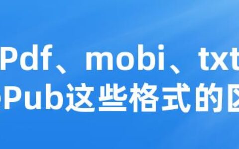 Pdf、mobi、txt、ePub这些格式的区别