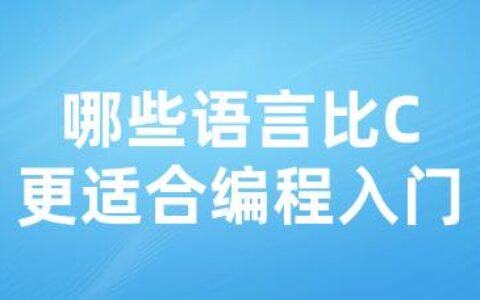 哪些语言比C更适合编程入门