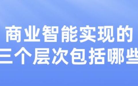 商业智能实现的三个层次包括哪些