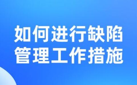 如何进行缺陷管理工作措施