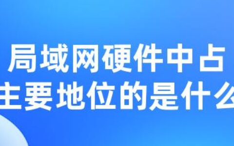 局域网硬件中占主要地位的是什么