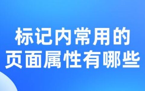 标记内常用的页面属性有哪些