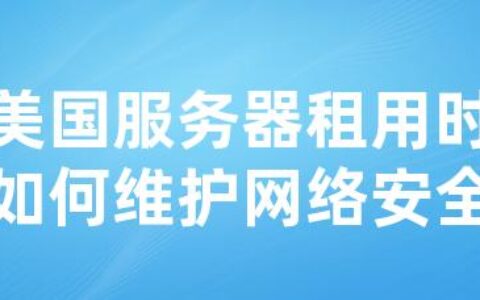 美国服务器租用时如何维护网络安全