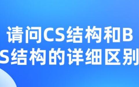 请问CS结构和BS结构的详细区别