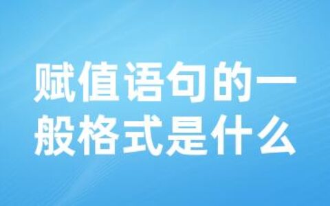 赋值语句的一般格式是什么