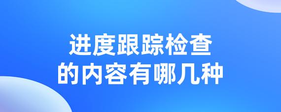 进度跟踪检查的内容有哪几种