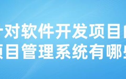 针对软件开发项目的项目管理系统有哪些