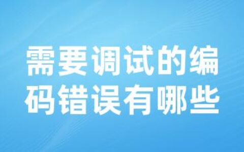 需要调试的编码错误有哪些