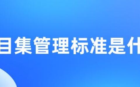 项目集管理标准是什么