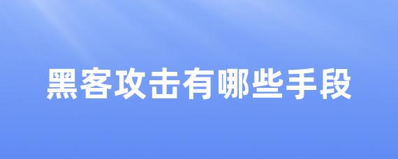 黑客攻击有哪些手段