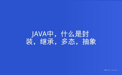 JAVA中，什么是封装，继承，多态，抽象