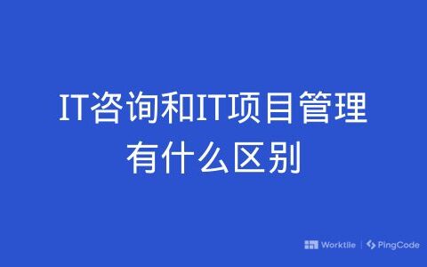 IT咨询和IT项目管理有什么区别