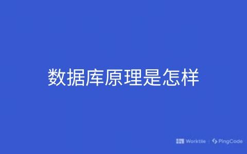 数据库原理是怎样