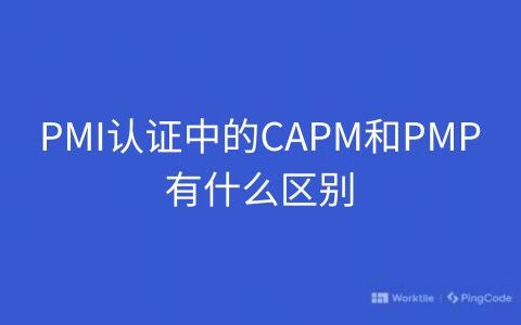 PMI认证中的CAPM和PMP有什么区别