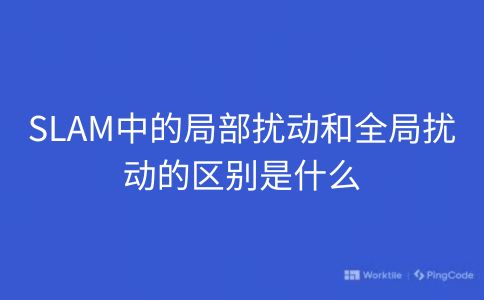 SLAM中的局部扰动和全局扰动的区别是什么