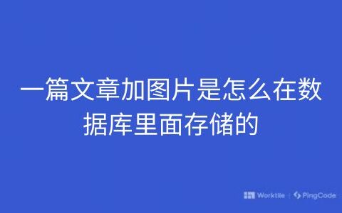 一篇文章加图片是怎么在数据库里面存储的