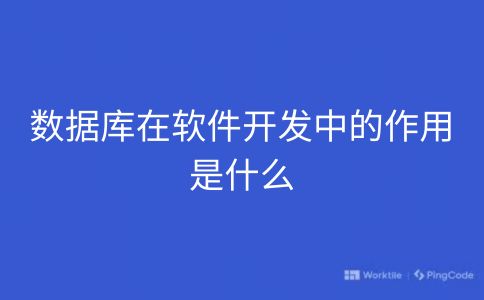 数据库在软件开发中的作用是什么