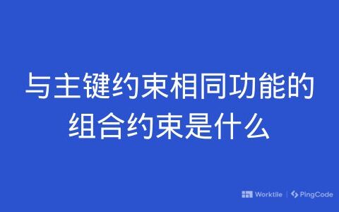 与主键约束相同功能的组合约束是什么