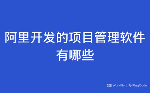 阿里开发的项目管理软件有哪些