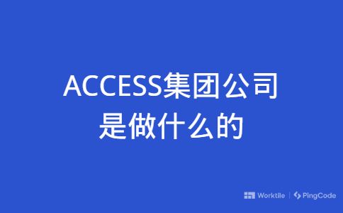 ACCESS集团公司是做什么的