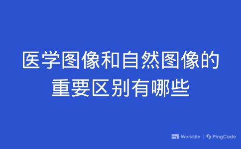 医学图像和自然图像的重要区别有哪些