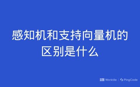 感知机和支持向量机的区别是什么