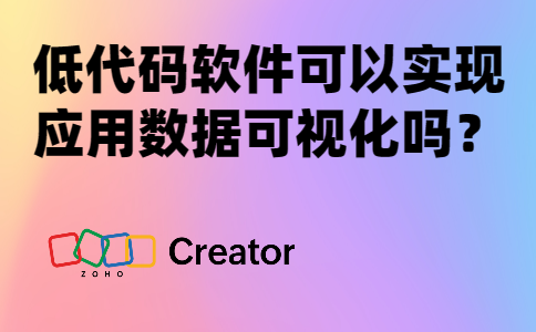 低代码软件可以实现应用数据可视化吗？