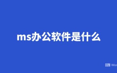 ms办公软件是什么