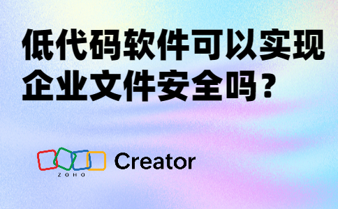 低代码软件可以实现企业文件安全吗？