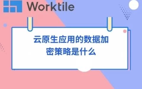 云原生应用的数据加密策略是什么