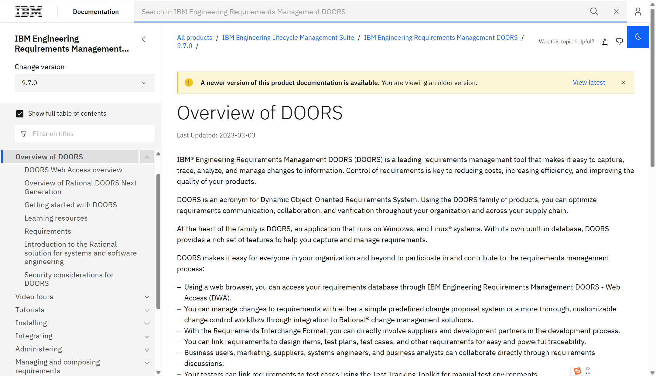 企业必看：DOORS与6大需求管理系统对比