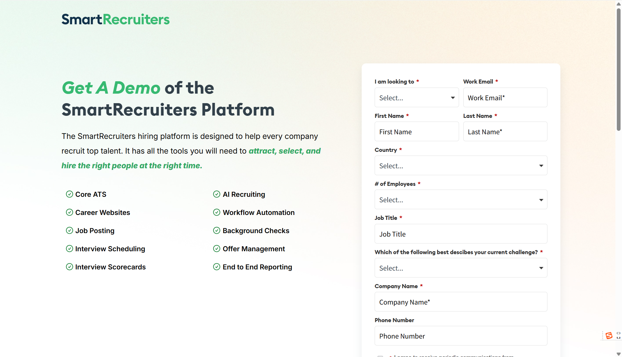 2025年16款适合中小企业的ATS系统排名