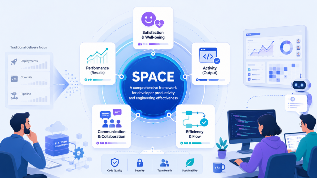 SPACE 指标框架是什么？2025 年开发者生产力指标与 DORA 对比详解