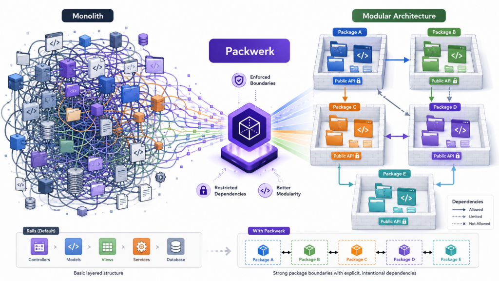 Packwerk 实践：如何在 Rails 应用中强制执行模块化与代码边界