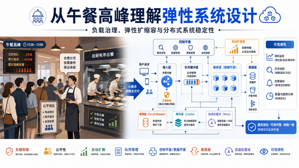 弹性系统设计:从午餐高峰看云服务过载治理
