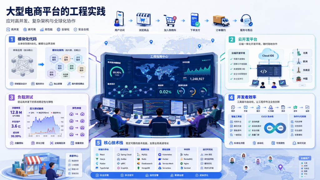 云开发平台、负载测试与模块化代码：某海外电商平台的工程实践