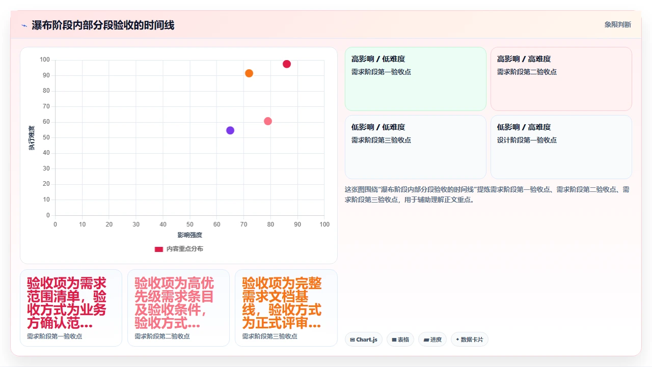 每个阶段都验收,瀑布才不翻车