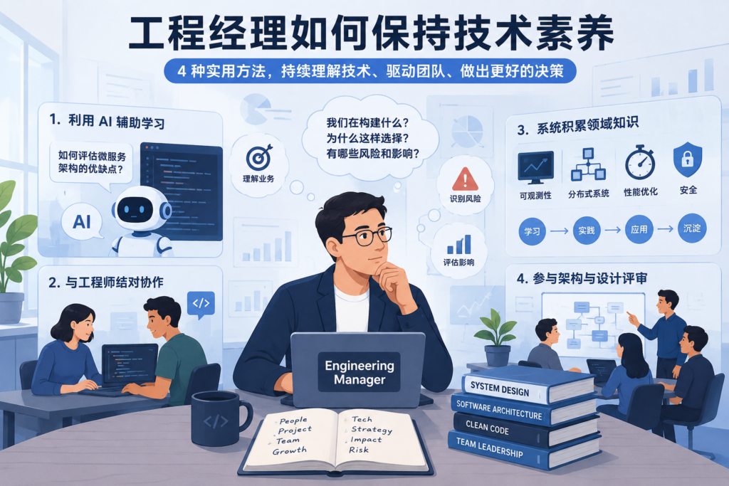 软件工程经理如何保持技术素养?4种方法
