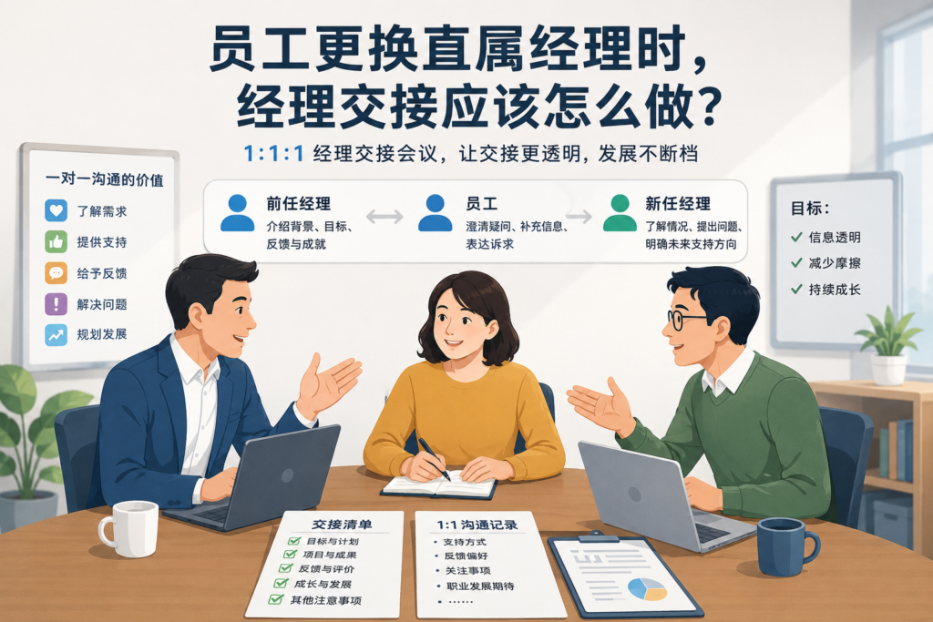 经理交接怎么做？用1:1:1会议顺利更换直属经理